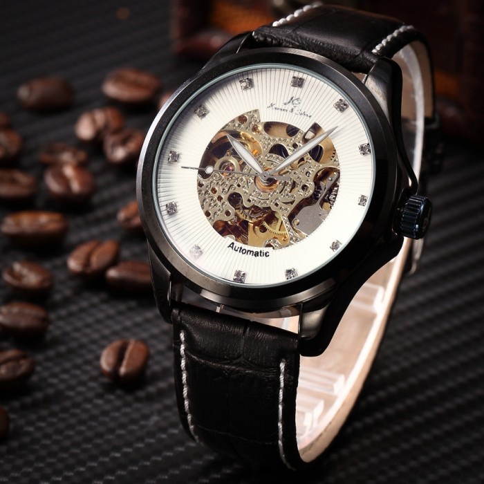 ✅Ready Kronen  Sohne Ks102 Jam Tangan Casual Hitam Bisa Gojek