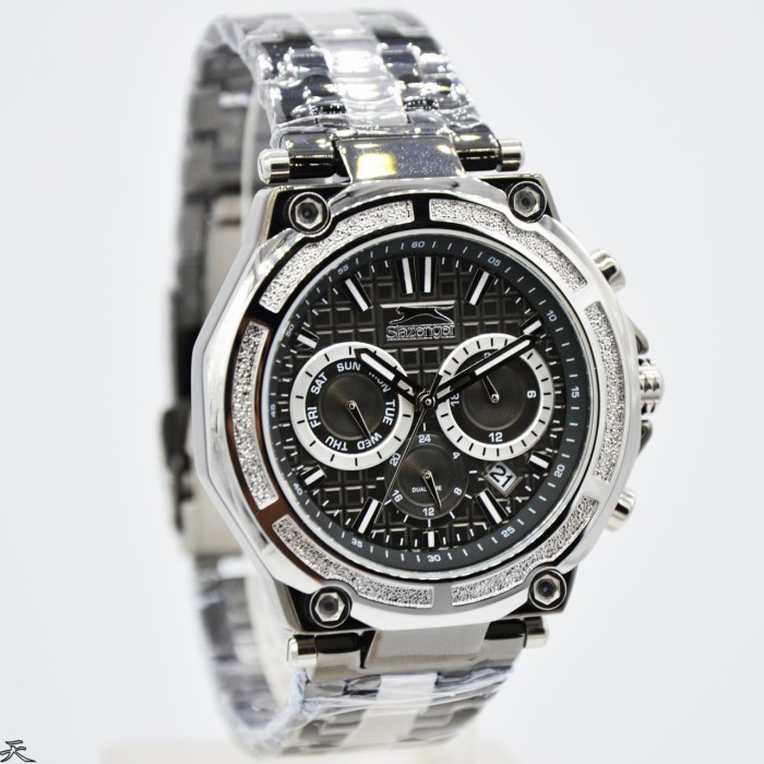 ✅Sale Slazenger Sl.9.6170.2.03 - Jam Tangan Pria Original - Silver Black Limited