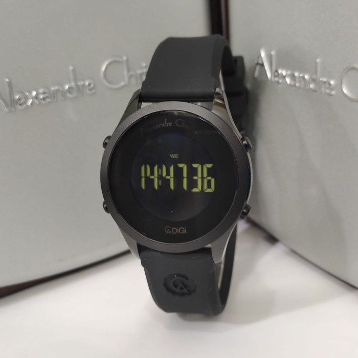 ✅Baru Jam Tangan Wanita Alexandre Christie Original Ac9363 Rubber Black Terbaru