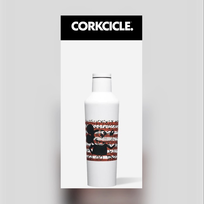 [New] Corkcicle X Keith Haring X Disney Mickey Mouse 16 Oz Canteen Botol Berkualitas