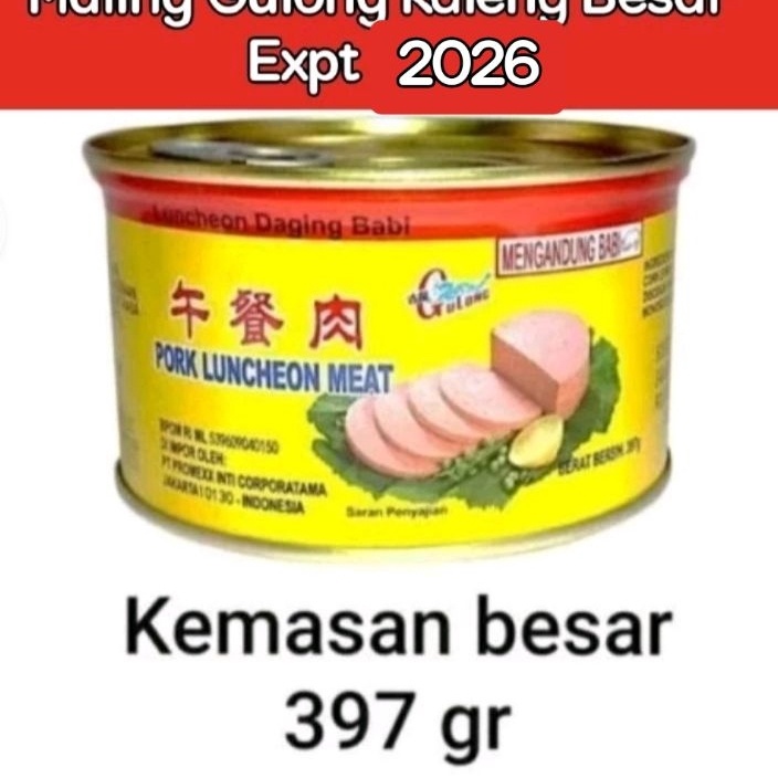 

✨COD✨ Maling Gulong / Daging Maling / Pork Luncheon Meat GULONG 397 gr grosir