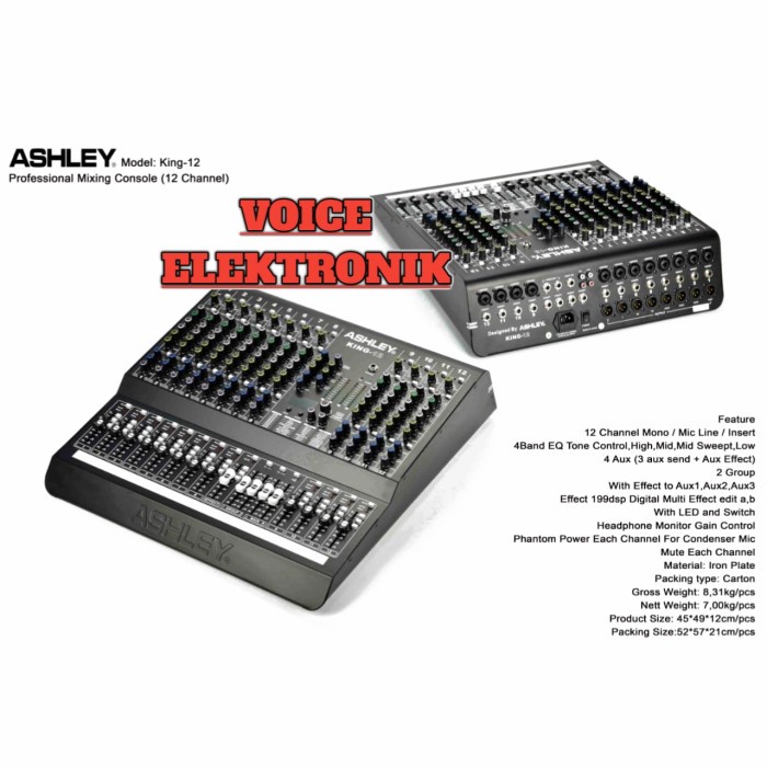 Mixer Ashley King 12 Original 12 Channel