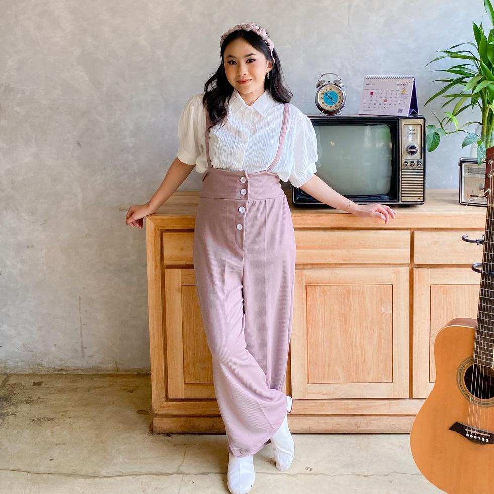 PREMIUM Yoenik Apparel Yumi Overall Kulot Jumpsuit Wanita Baju Kodok Celana Panjang Ready stok