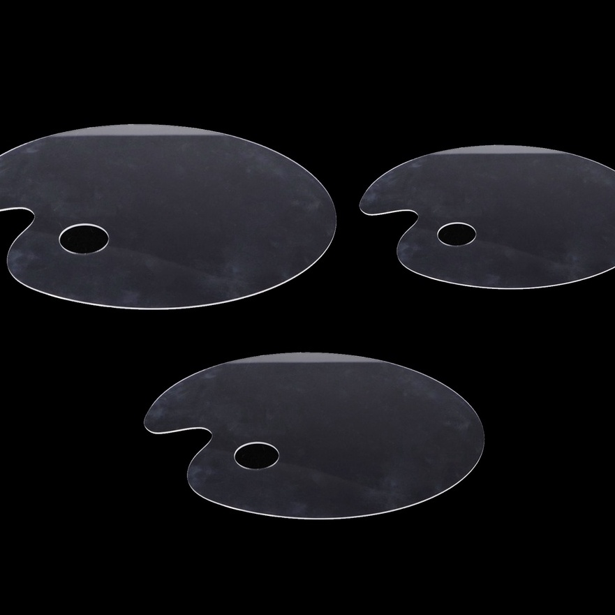 

[Q54✯] Clear Acrylic Oval Painting Palette thicknes 3mm.!!
