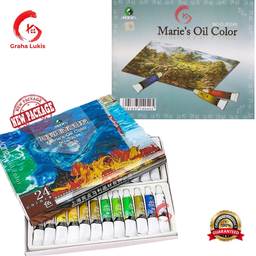 

[I09♫] Maries Oil Color - Cat Minyak set 24 Warna.!!