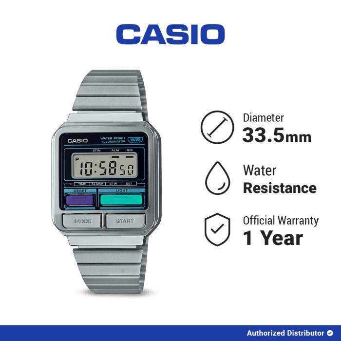 [READY INSTANT] Casio A120WE-1ADF Jam Tangan Unisex Original