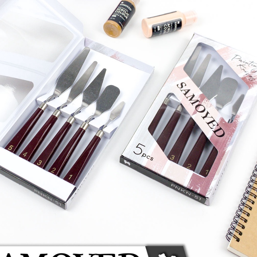 

(N66✔] Pisau / Spatula Lukis / Palet / Tanah Liat / Dekorasi Kue / Artist Painting / Mixing Palette / Clay / Cake Frosting Knife / Knives / Scraper Set Samoyed PNKN-51..
