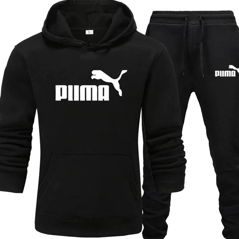 [I98P✮] Setelan Celana Jogger & Jumper Hoodie PUM4 II Set sweater Hoodie dan Celana Joger Panjang ( 