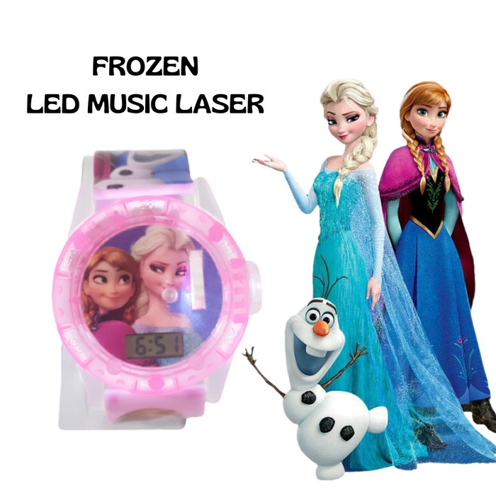 TERLARIS Jam tangan anak perempuan LED + Music FROZEN /JAM TANGAN ANAK/JAM TANGAN ANALOG/JAM TANGAN