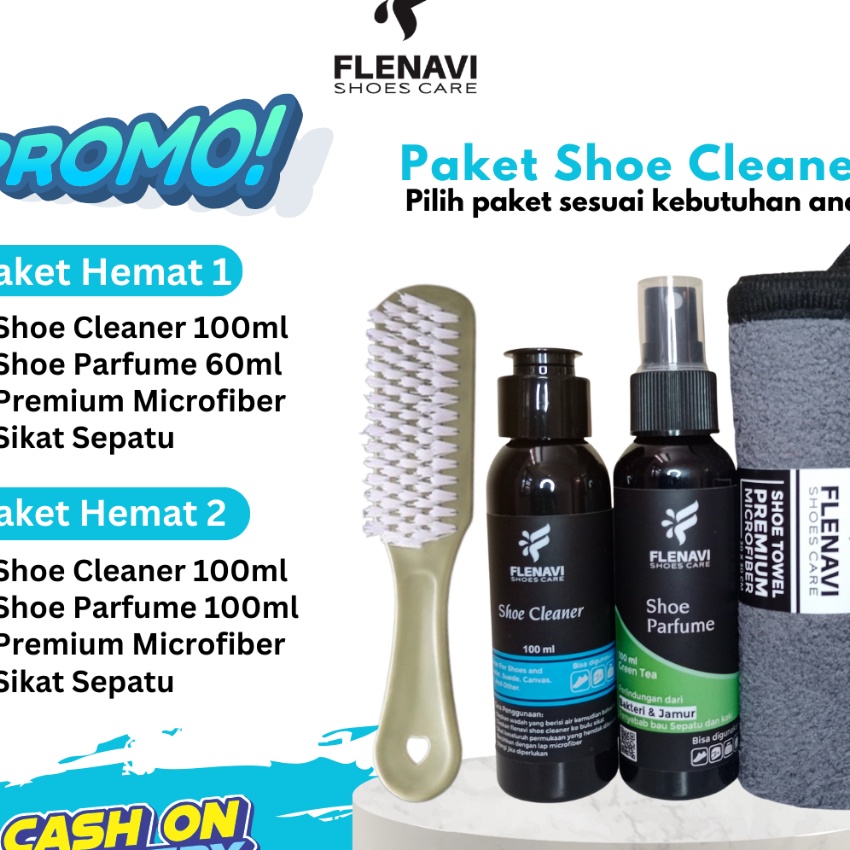 (L28✪) Paket Pembersih Sepatu Shoes Cleaner Parfum Sepatu Sabun Cuci Sepatu - Flenavipaaling.laris✪