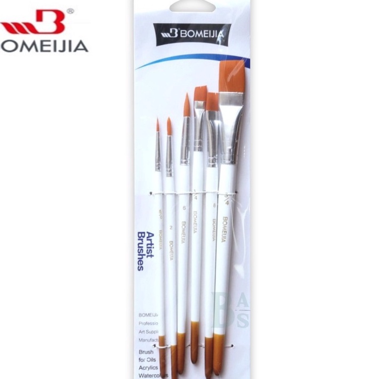 

[U49-✔] BOMEIJIA 6pcs White Brush Setご!