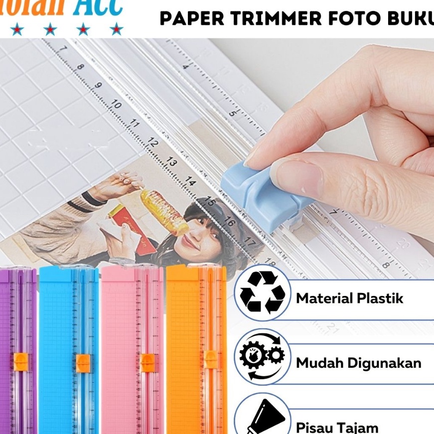 

[P09-♪> Alat Potong Kertas Dengan Penggaris / Paper Trimmer Portable Cutting Machine Paper Precision DIY Craft Photo Scrapbook Paperbook Artbook Carton Art / Mesin Pemangkas Foto Pemotong Kartu Buku Kliping / Alat Perlengkapan Kantor ATK Sekolah Praktis
