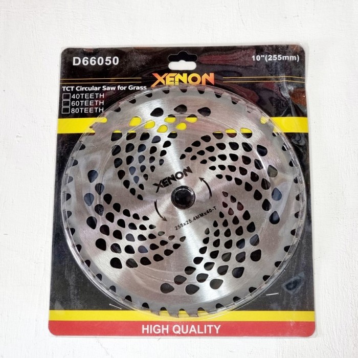 XENON D66050 MATA PISAU POTONG RUMPUT BULAT 25cm 10" CDGT800 TCT