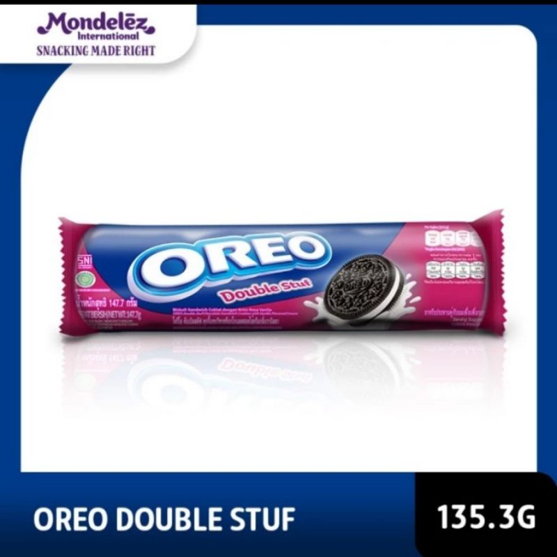 

Oreo Biskuit Krim Rasa Dark & White 123.5 gr