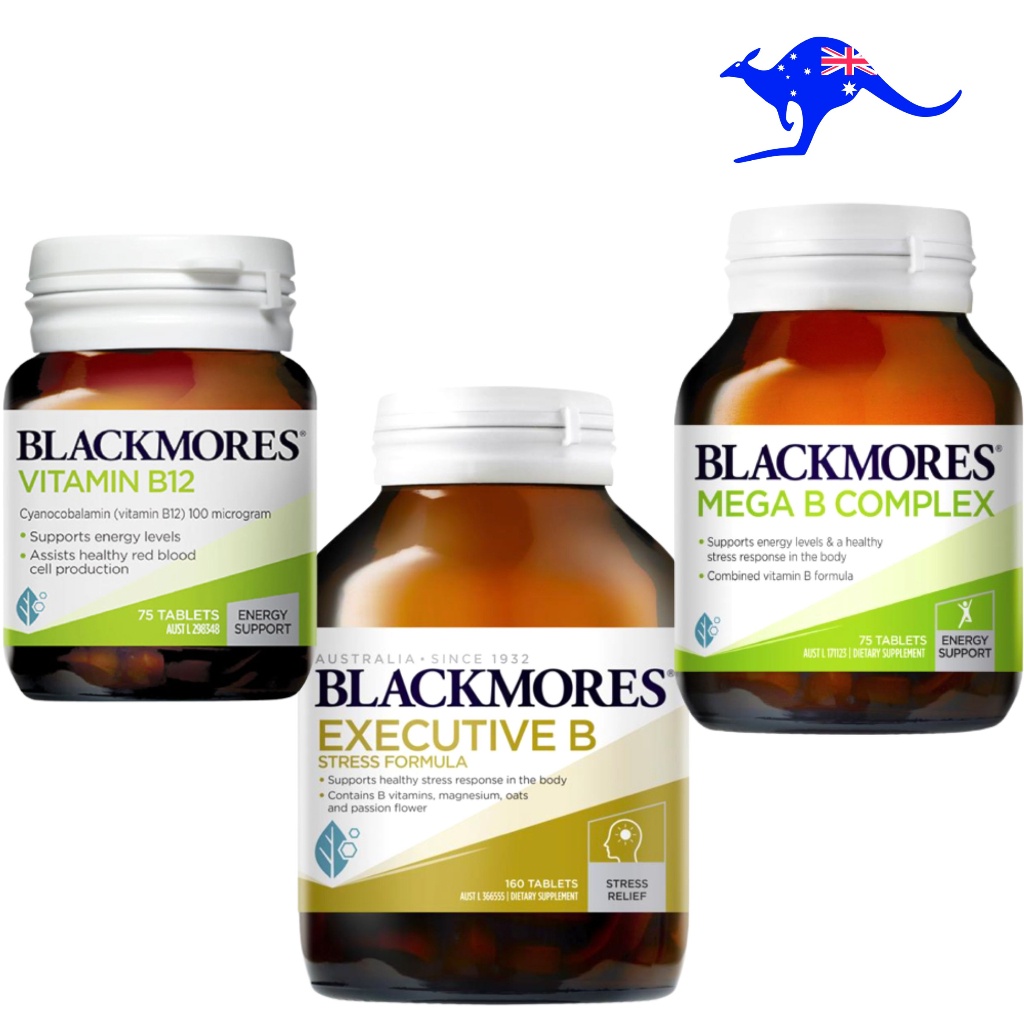 Blackmores Vitamin B12 B 12 Vit Mega B Complex 75 Tablets Executive B Stress Formula 160 Tablet Terl