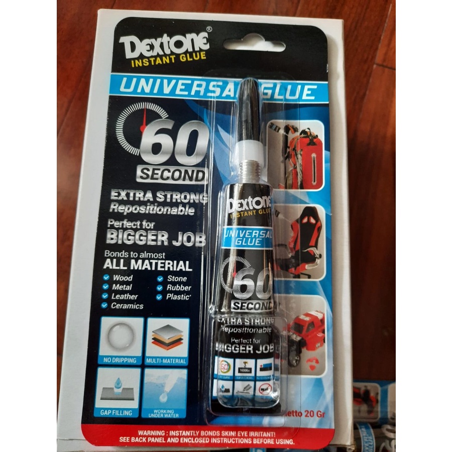 

Lem Serba Guna Cepat Kering 60 Detik Sangat Melekat Dextone Universal Glue Gel Strong Adhesives 20G