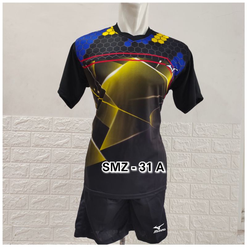 set Baju Voli Mizuno /Jersey Volly dan celana -printing Terbaru motif keren  MZ 21  atasan olahraga 