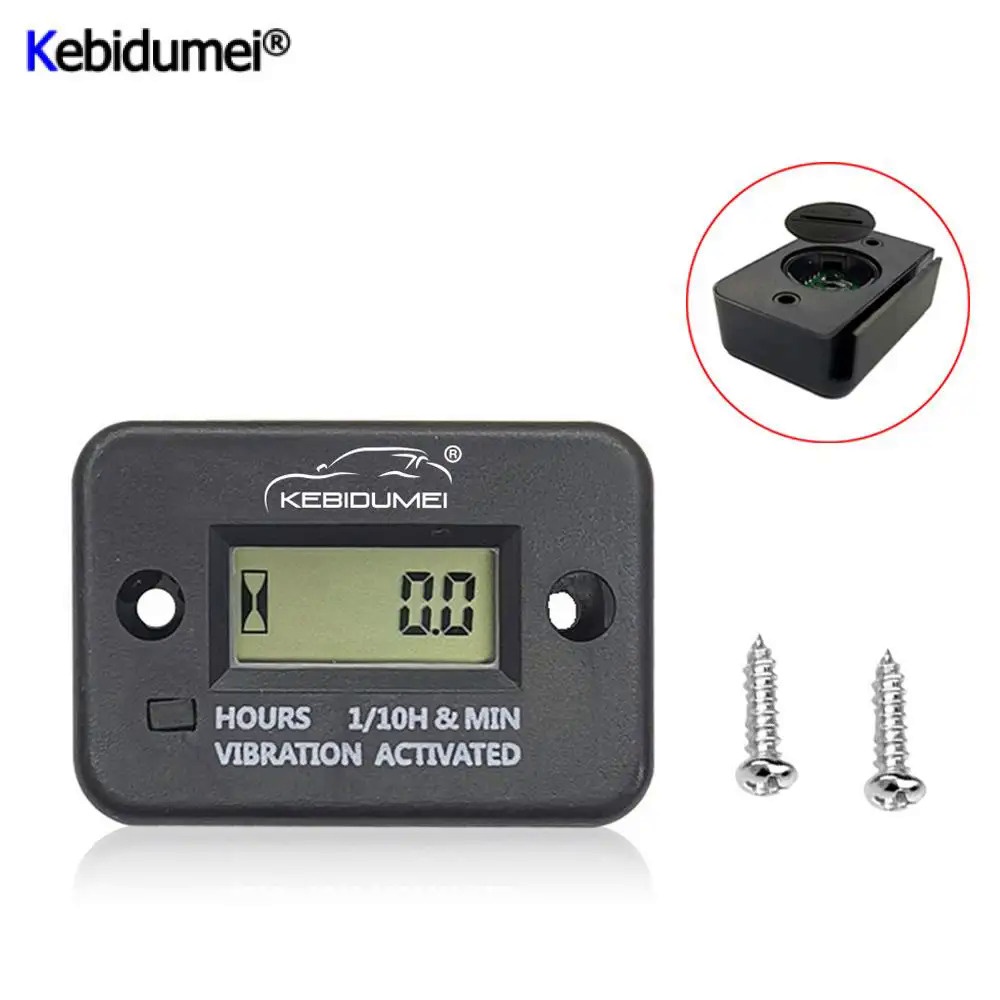 ❤Upgrated Digital Vibration Hour Meter Waterproof Engine Gauge LCD Display Wireless Reset Auto Sleep