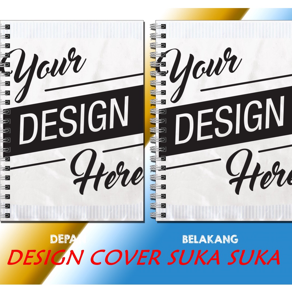 

ZVLL2984 Notebook custom A5/notes custom A5 21x15cm/cover depan belakang isi 50 lembar 75gr