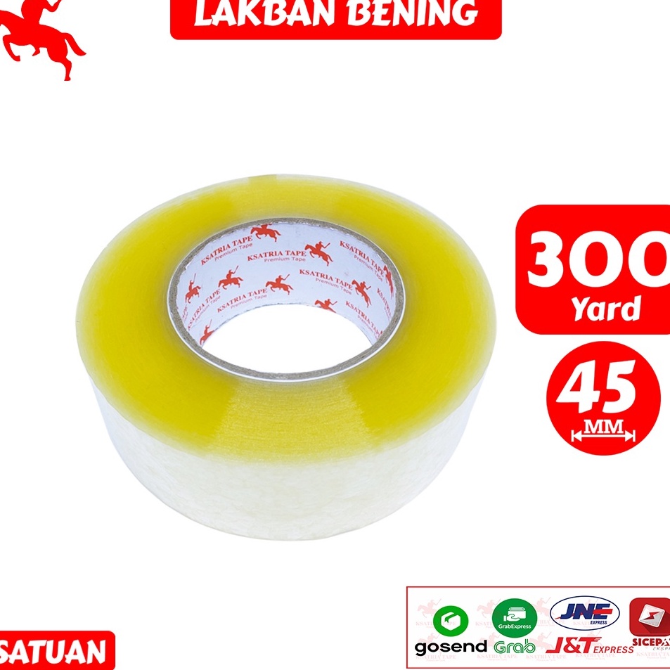 

HPVP6962 Lakban OPP Tape / Lakban Bening / Lakban Coklat KSATRIA Tape 300 Yard