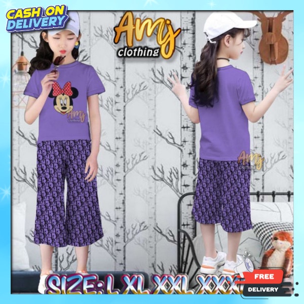 Baju Stelan Usia 8 9 11 12 13 Tahun Setcel Anakk Terbaru Baju Satu Setel Anaj Perempuan Stlan Umur T
