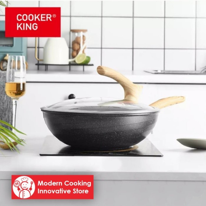 ✨Baru Cooker King Wok Pan With Lid 30 Cm Terbatas