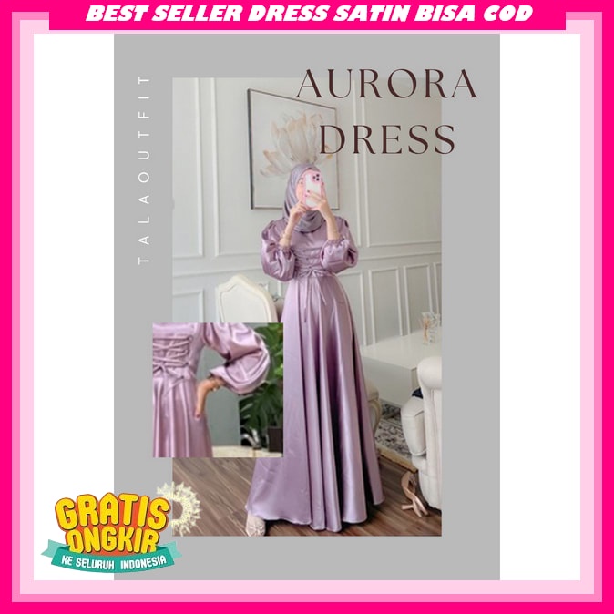 Baju Remaja Kekinian Korean Style Hijab Dreas Mengkilap Baju Kondangan Wanita Kekinian Party Dress D