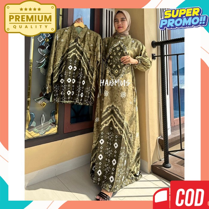 Cople Baju Muslim Satu Pasang Gamis Dan Koko Keluarga Lebaran Terbaru 2024 Famis Pasangan Satu Pasan