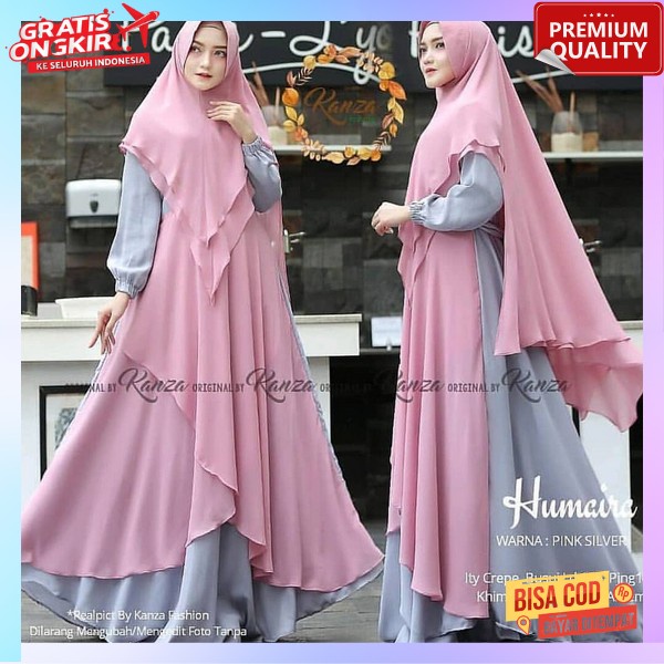 Setelan Gamis Bsju Games Kekinian Dress Pesta Kondangan Gamis 2In1 Branded Ibu Ibu 1 Set Gamis Satu 