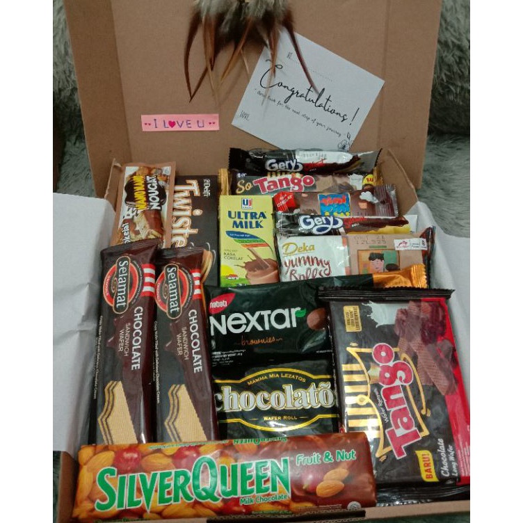 

GMZJ8167 Hampers Snack Box Ulang Tahun / wisuda / anniversary/ PAKET COKLAT