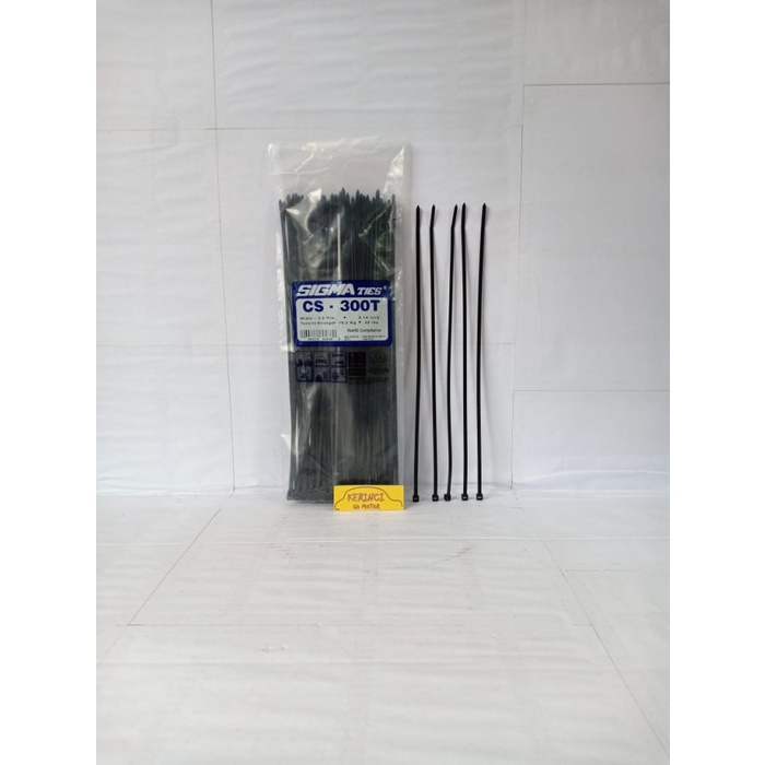 

KABEL TIES SIGMA CS 300T TIPIS HITAM 30cm 1 PACK - KABEL TIS INSULOK BEST DEAL