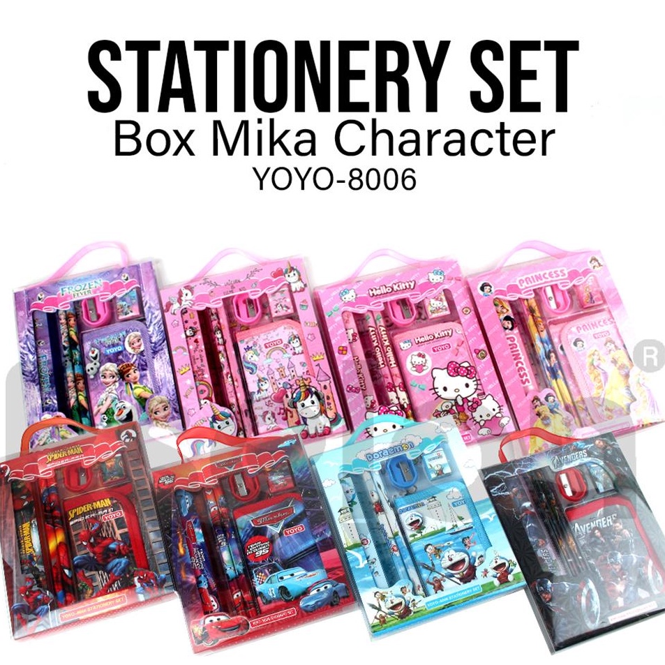 

KRML1380 Stationery Set 6in1+DOMPET 8006 Box Mika / Paket Alat Tulis Set