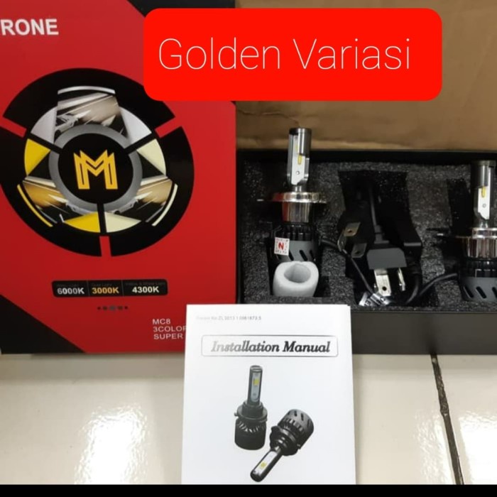 Lampu Mobil / Lampu Led Macrone Mc8 / Mc 8 3 Warna H4 terpercaya