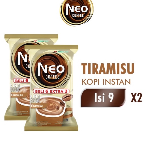 

TLZR7555 Stok terbaru Neo Coffee Tiramisu (9 pcs x 20 gr) Twinpack