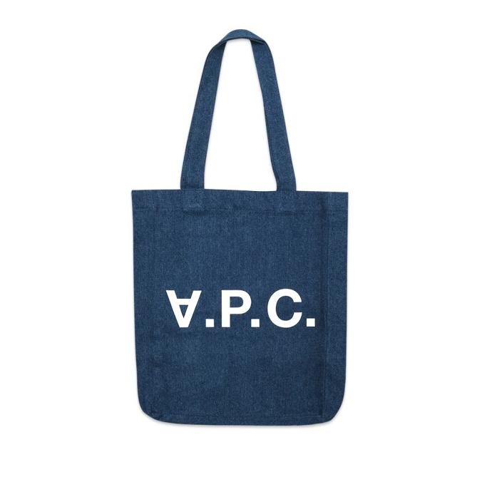 APC LAURE DENIM TOTE BAG ENGLAWINATA5