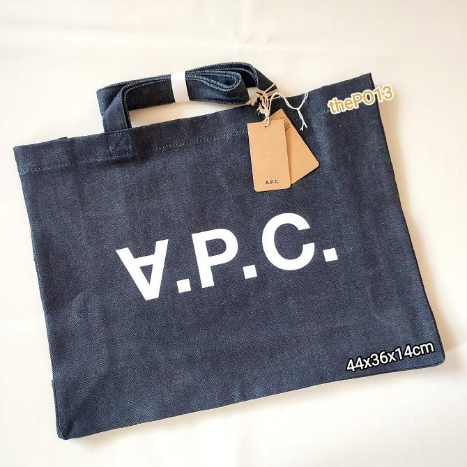 APC DANIELA SHOPPING DENIM TOTE BAG INDIGO SS23 AUTHENTIC 100% BNWT ENGLAWINATA5