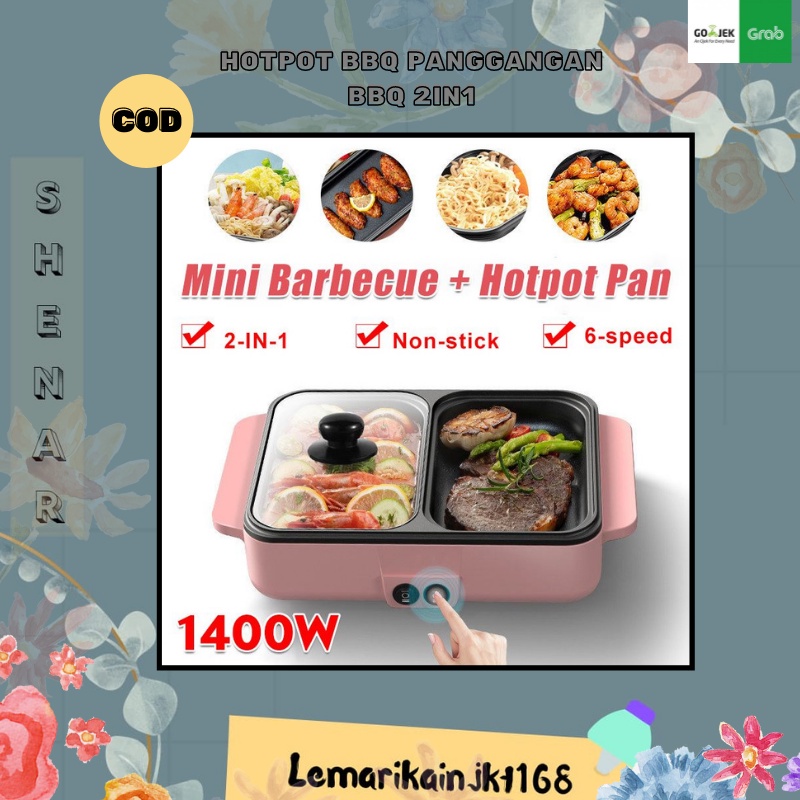 Shenar (2Kg) Bbq Hotpot Elektronic Hotpot Bbq And Grill Panggangan 2 In 1 Multifungsi /Bbq Shabu