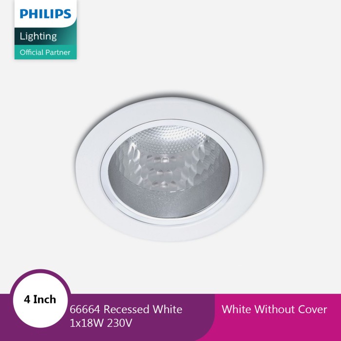 Philips Recessed Downlight White 66664 1x18W 230V