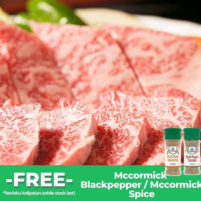 

High Quality Japanese Wagyu A5 Beef Mini Karubi Yakiniku Cut 1Cm 200Gr Osscasop