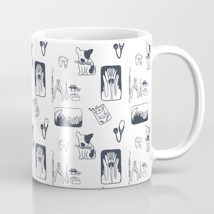Mug Kopi Angkatan Laut Gelap Kedokteran Gigi Hewan Dr Fluffton