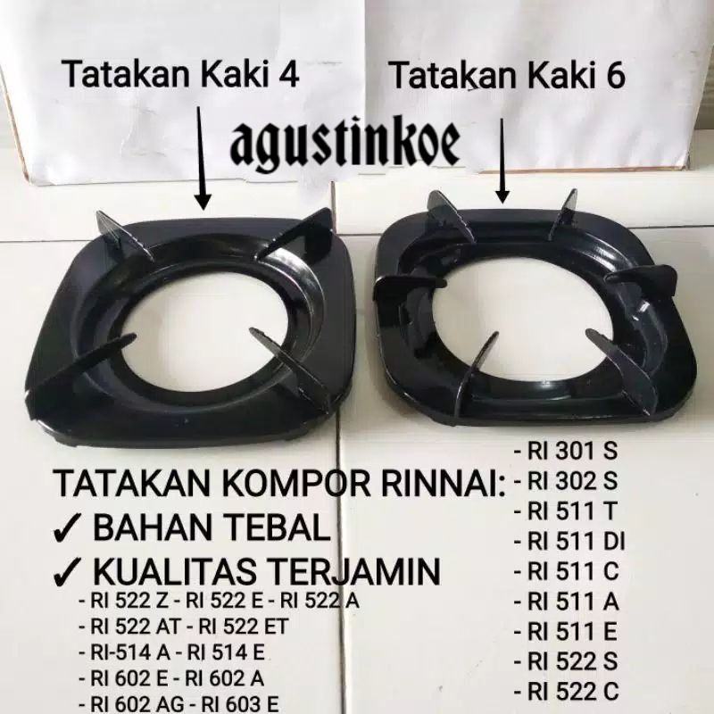 Grosir Tatakan Kompor Gas Rinai 2 Tungku Bahan Tebal / Dudukan Kompor