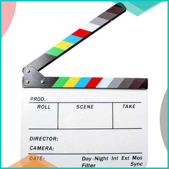 

Profesional Clapper Board Colorful Acrylic, 20JVLZ3 perkakas