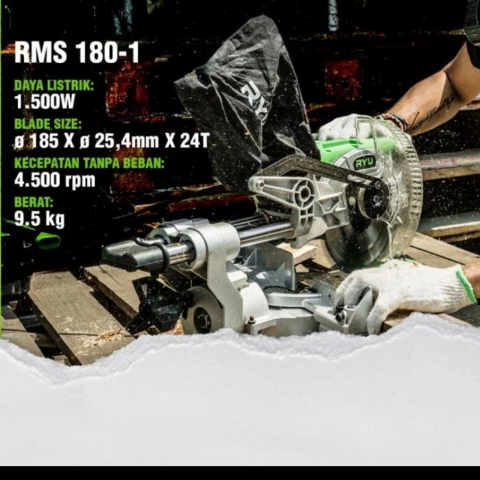 Miter Saw 7Inch Sliding Ryu Best Deal