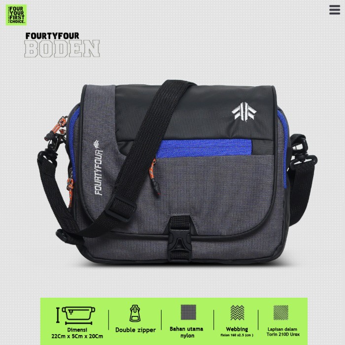 tas selempang Tas Selempang Pria ESENBO BODEN - Tas Selempang Casual Kotak ESENBO - FOURTYFOURBODEN(