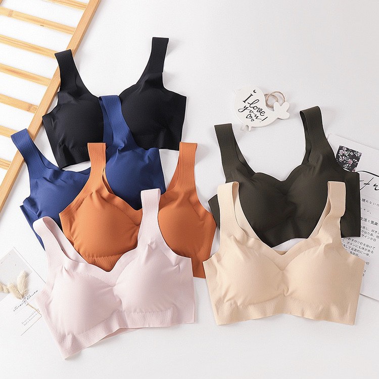 RV® Bundle 5 Pcs Bra Size L Wanita Sport Pakaian Dalam Wanita BH Nyaman Motif Polos Kualitas Tinggi 1223