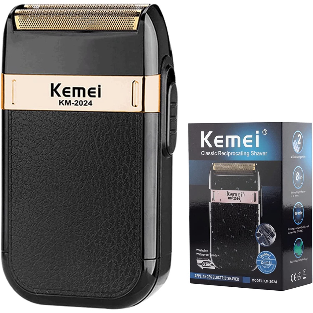 Kemei Km-2024 Shaver Waterproof Alat Mesin Cukur Jenggot Kemei Km 2024