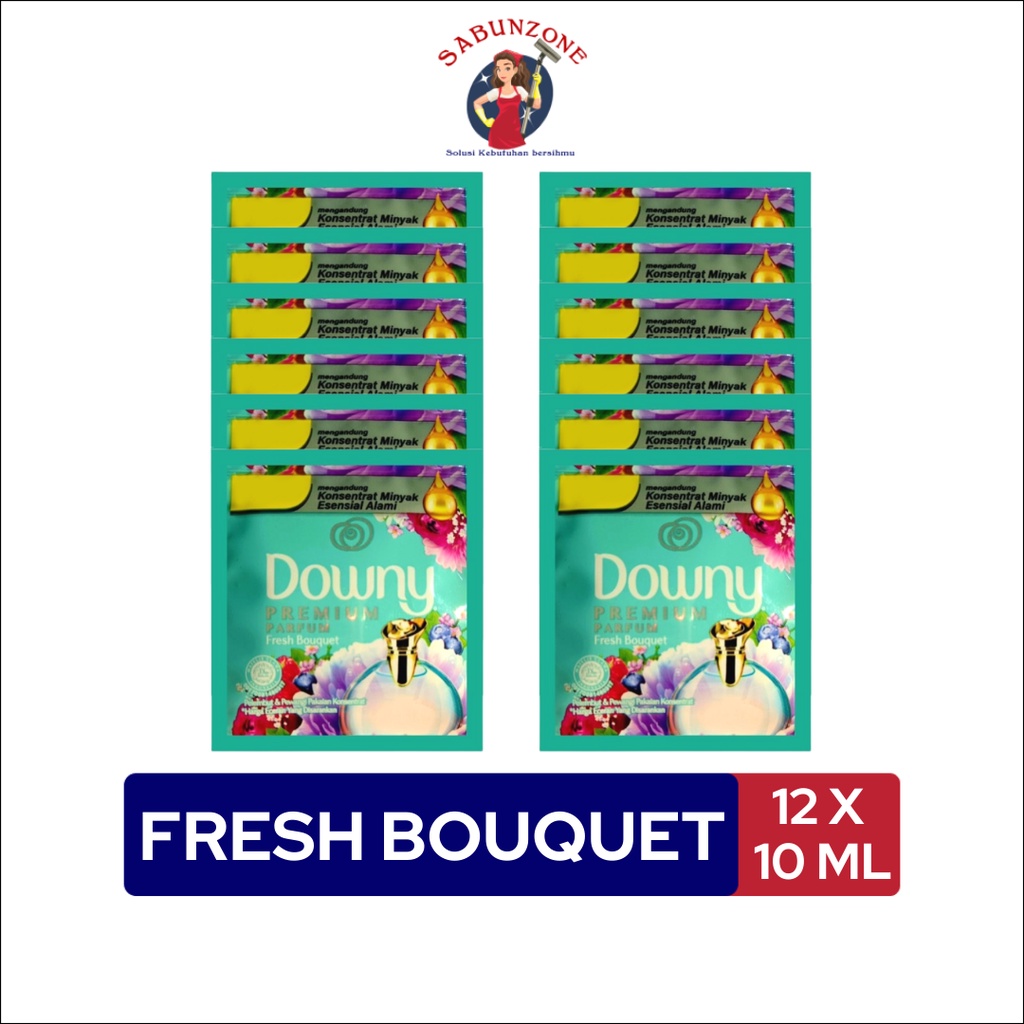 Paket Murah Pewangi Pakaian Downy Fresh Bouquet 10ml Sachet x12