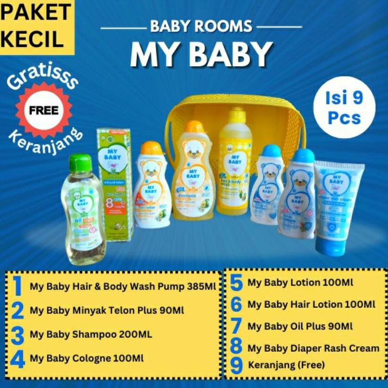 MURAH Paket Lengkap kecil My Baby set. Paket newborn paket lahiran. My Baby body wash sabun pump, sh
