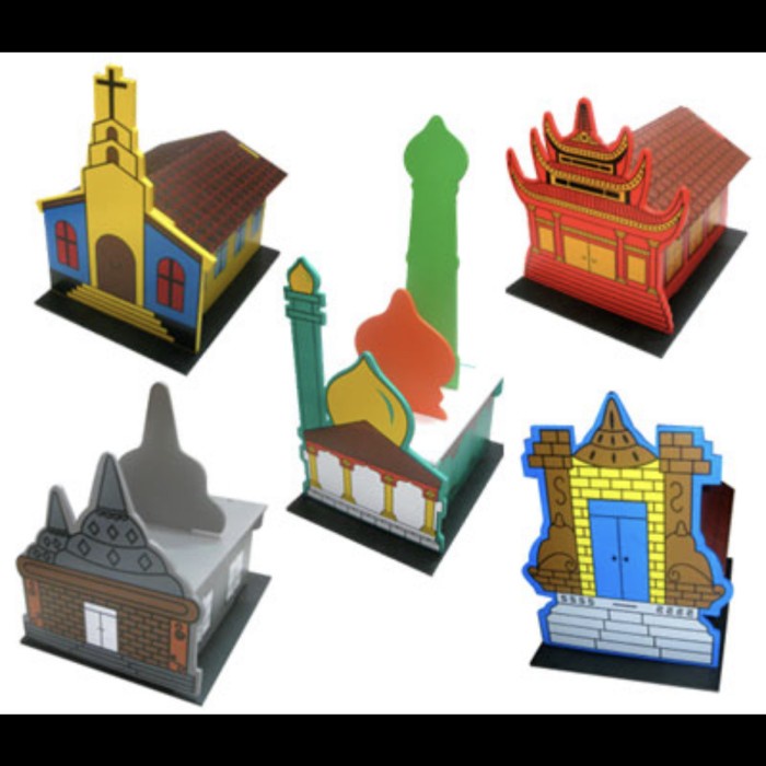 Maket 3D Lengkap Rumah Ibadah Ready