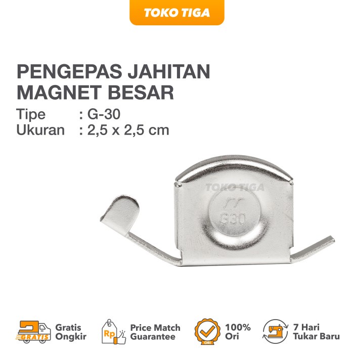 

Pembatas / Pengepas Jahitan Magnet Besar / Magnetic Seam Guide - G30